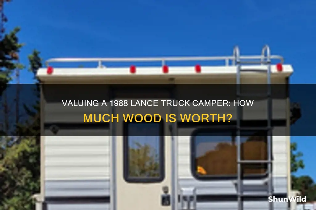 how much wood this 1988 lance truck camper worth