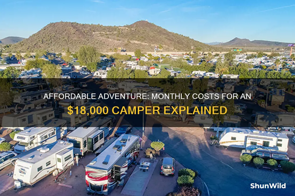 how much would a 18 000 camper be per month