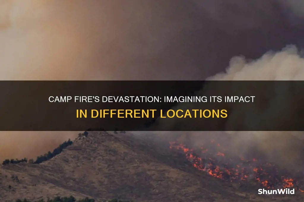 how much would the camp fire burn in other places