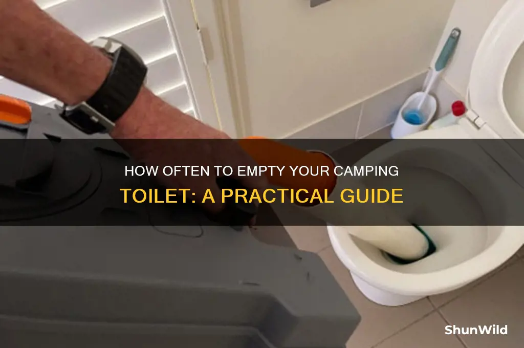how often empty camping toilet