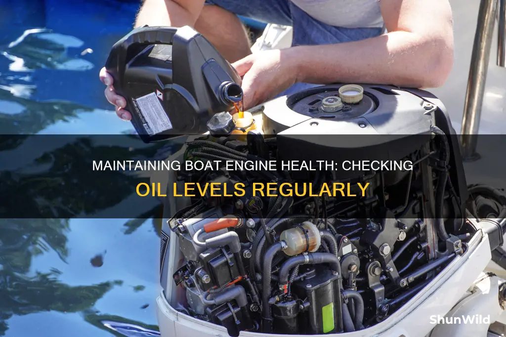 how often should you check the engine oil level boat