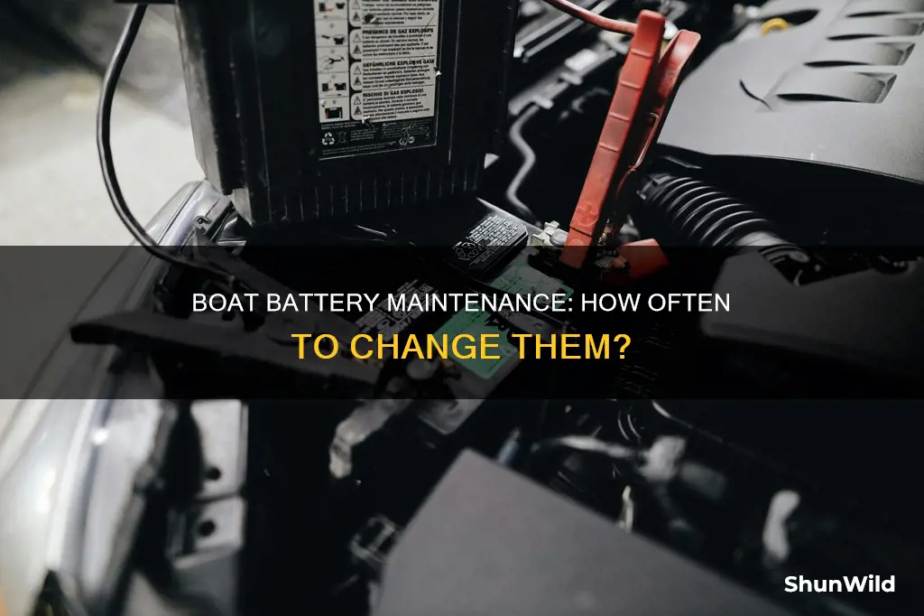 how often to change batteries on boat