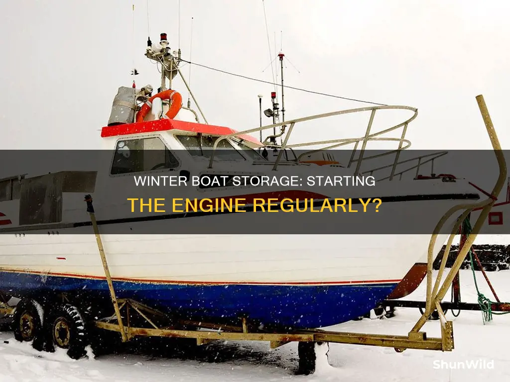 how often to start boat engine during winter