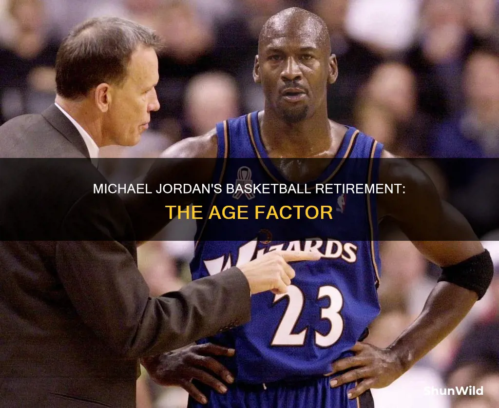 how old was michael jordan when he retired from basketball