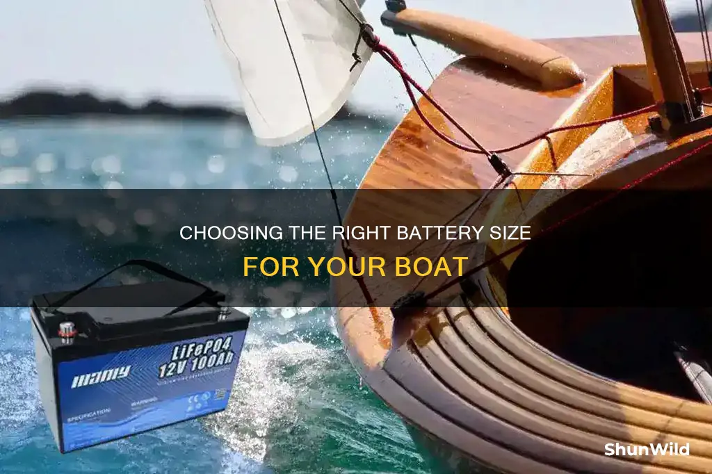 how pick battery size for boat