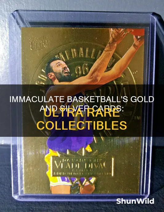 how rare are gold and silver cards in immaculate basketball