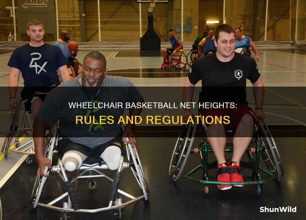 how tall are wheelchair basketball nets