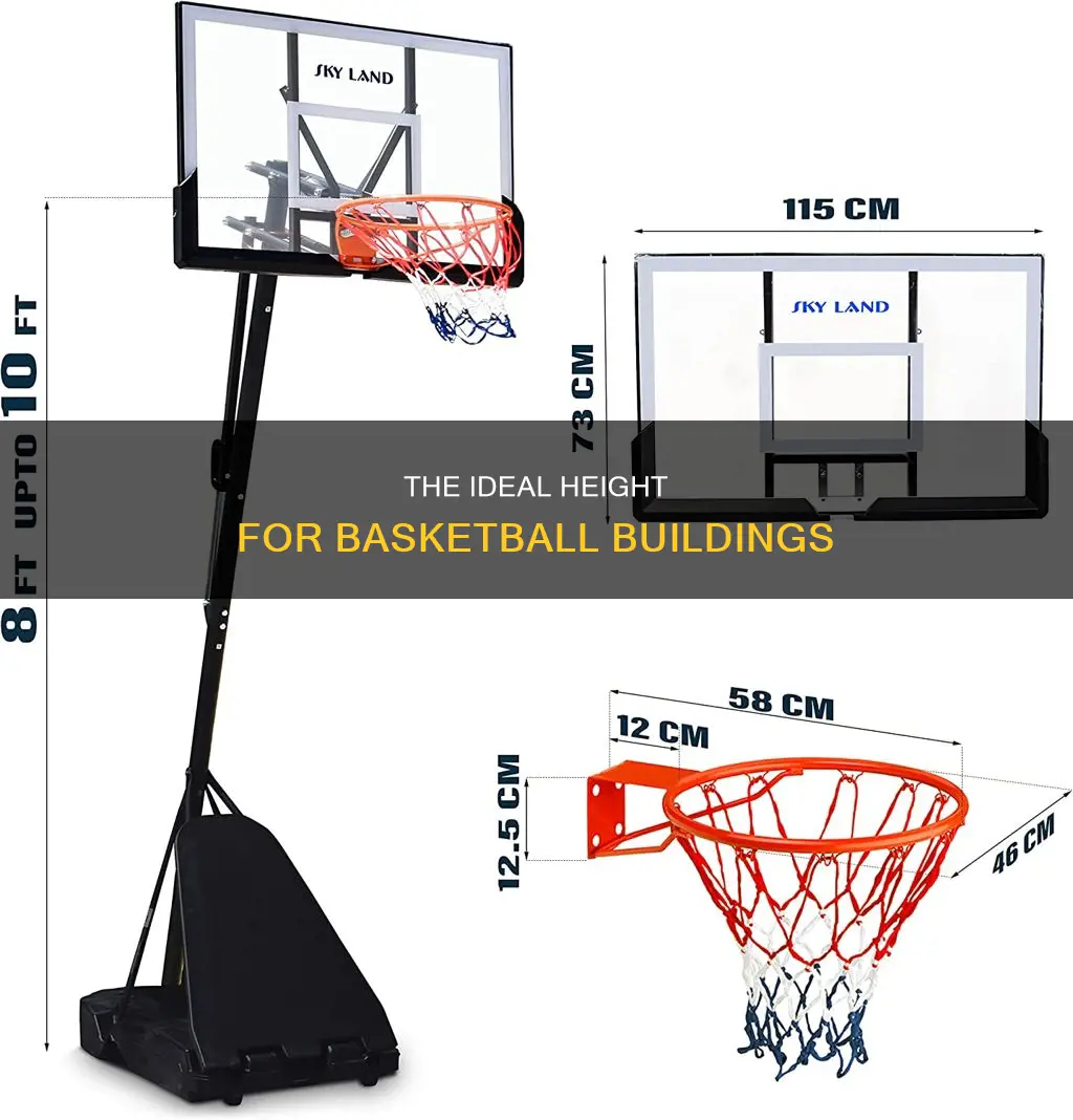 how tall does a building need to be for basketball