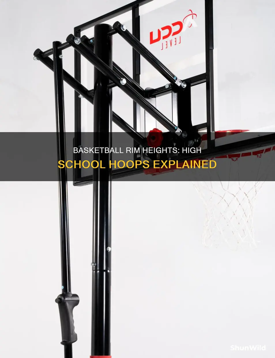 how tall is a highschool basketball rim