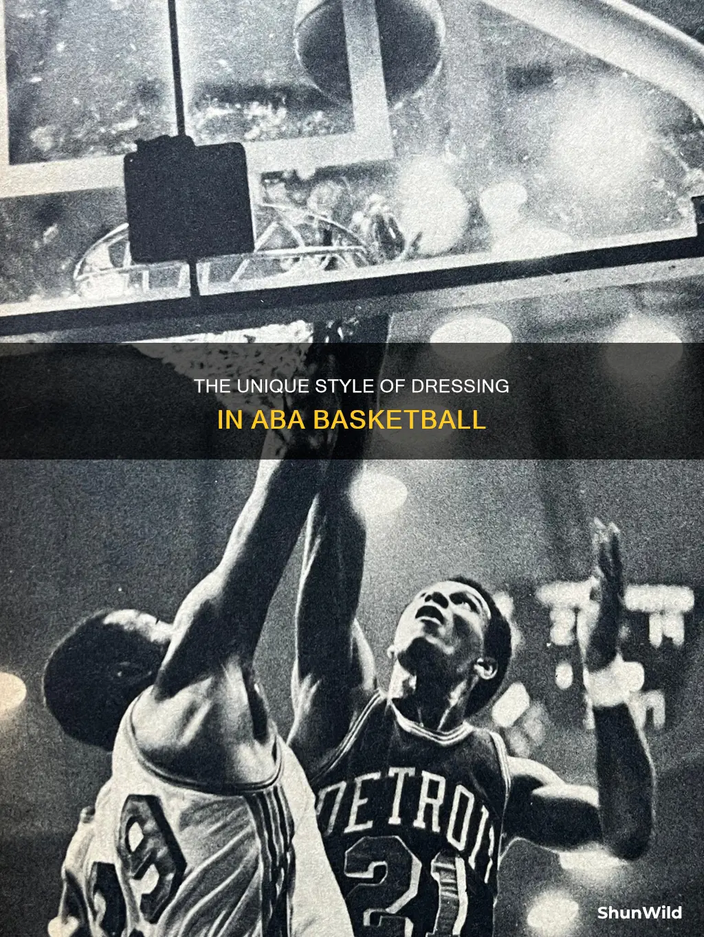 how they used dress in the aba basketballs