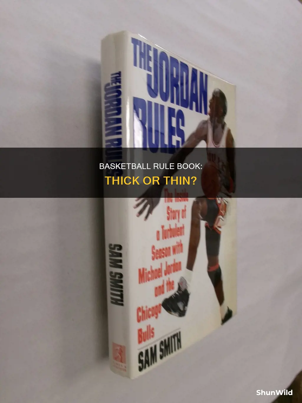 how thick is the basketball rule book