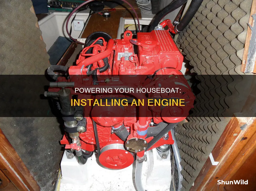 how to add a engine to a house boat