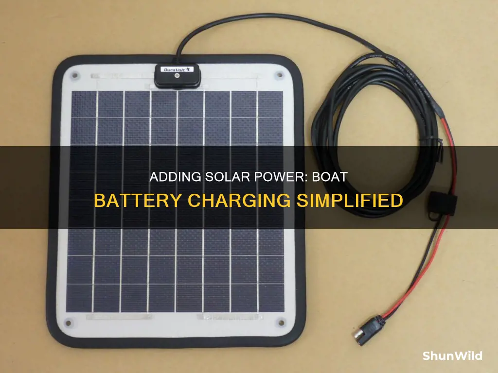 how to add a solar battery charger to a boat