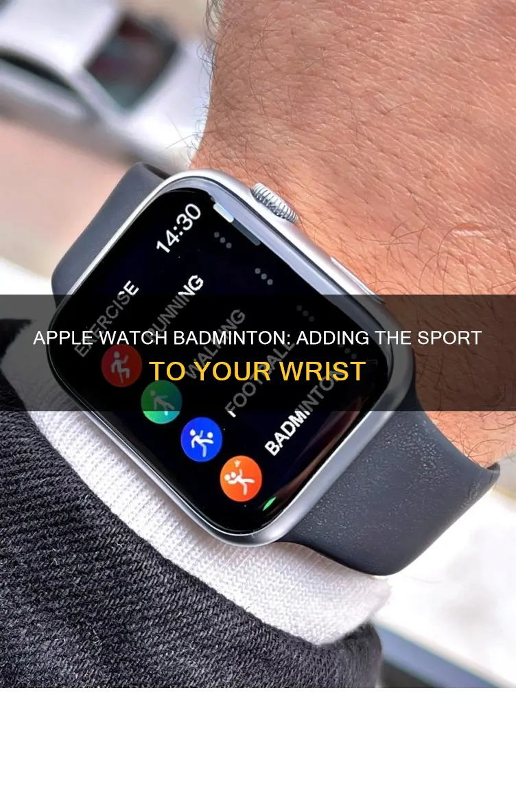 how to add badminton to apple watch