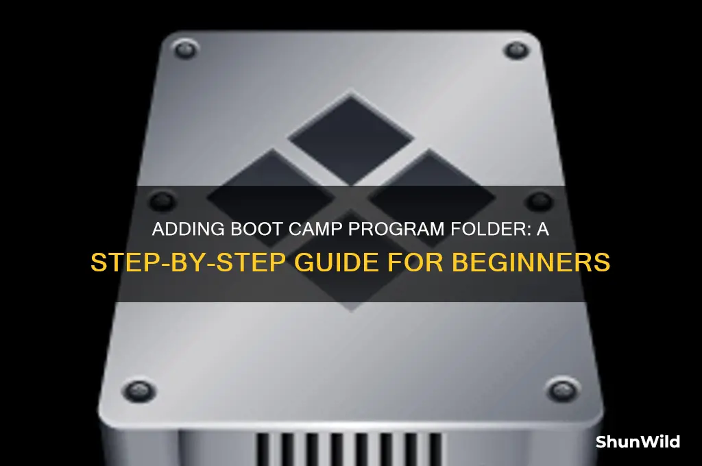 how to add boot camp program folder