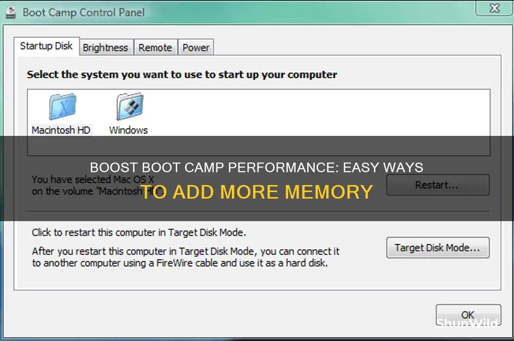 how to add more memory to boot camp