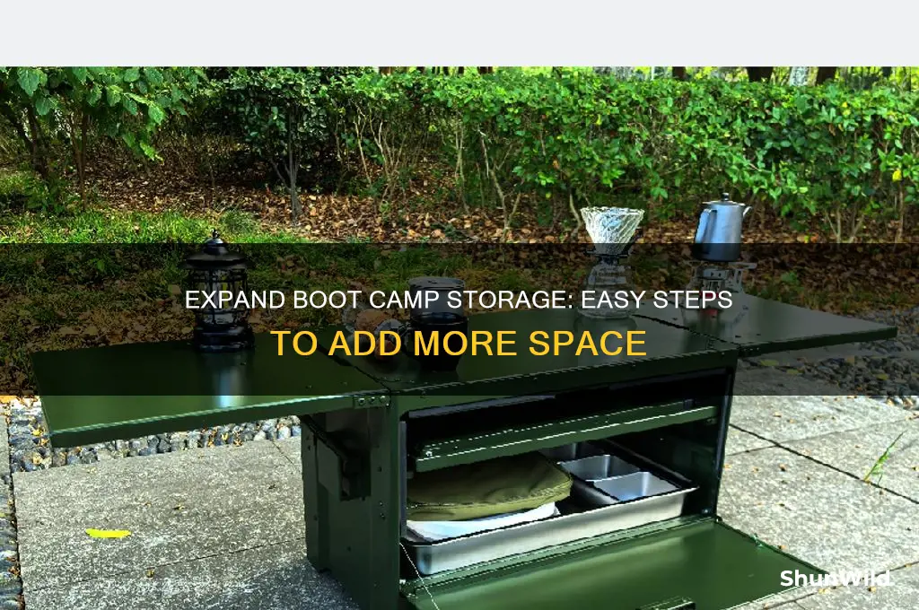 how to add more storage to boot camp