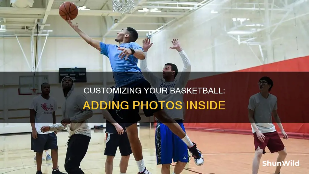 how to add photo to inside of a basketball