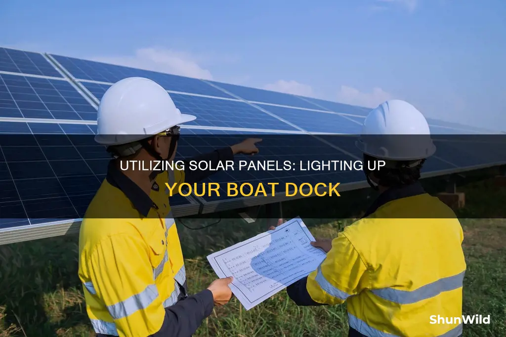 how to add solar panels to boat dock for lights