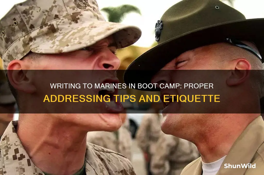 how to address letters to marines in boot camp
