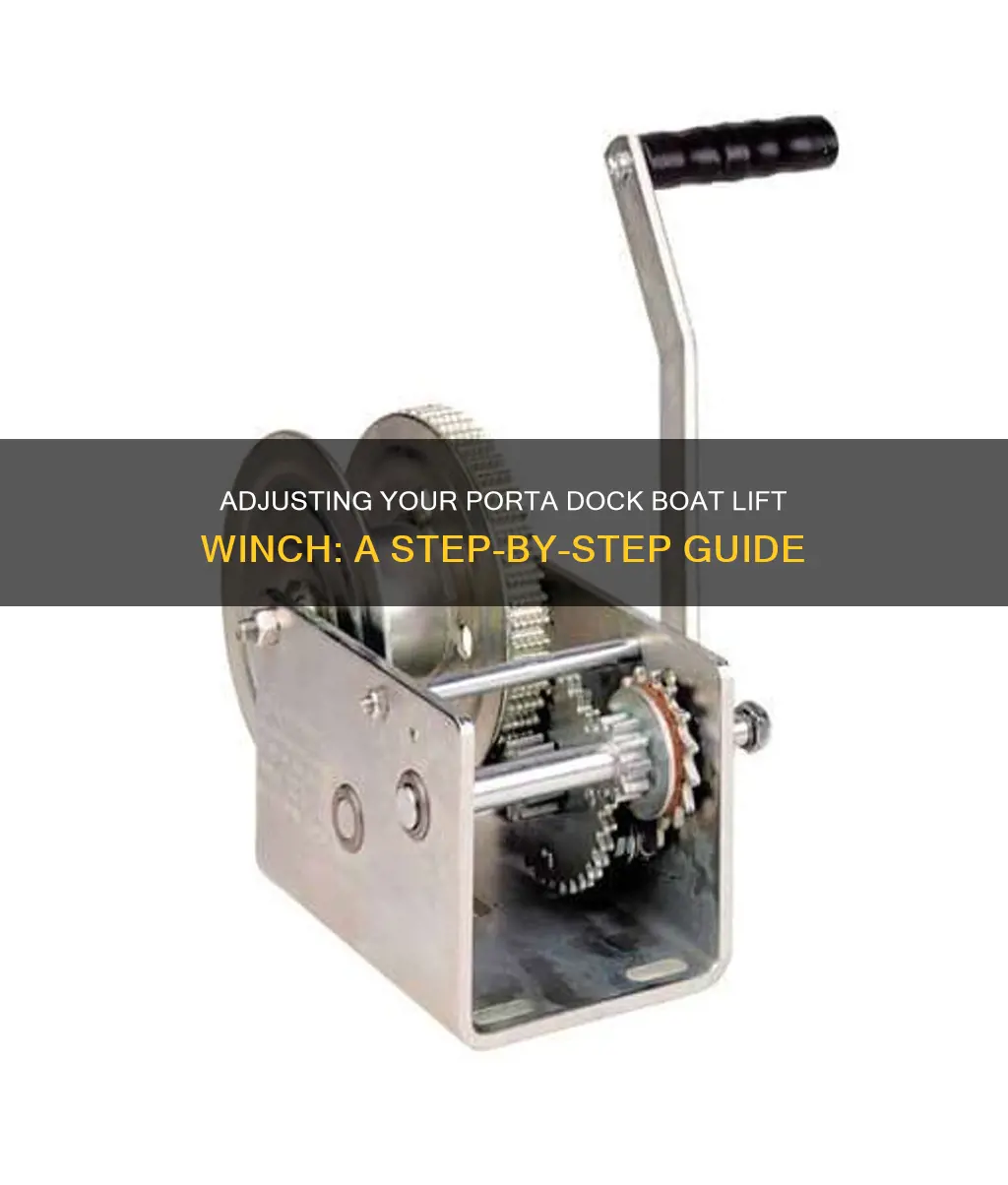 how to adjust a porta dock boat lift winch