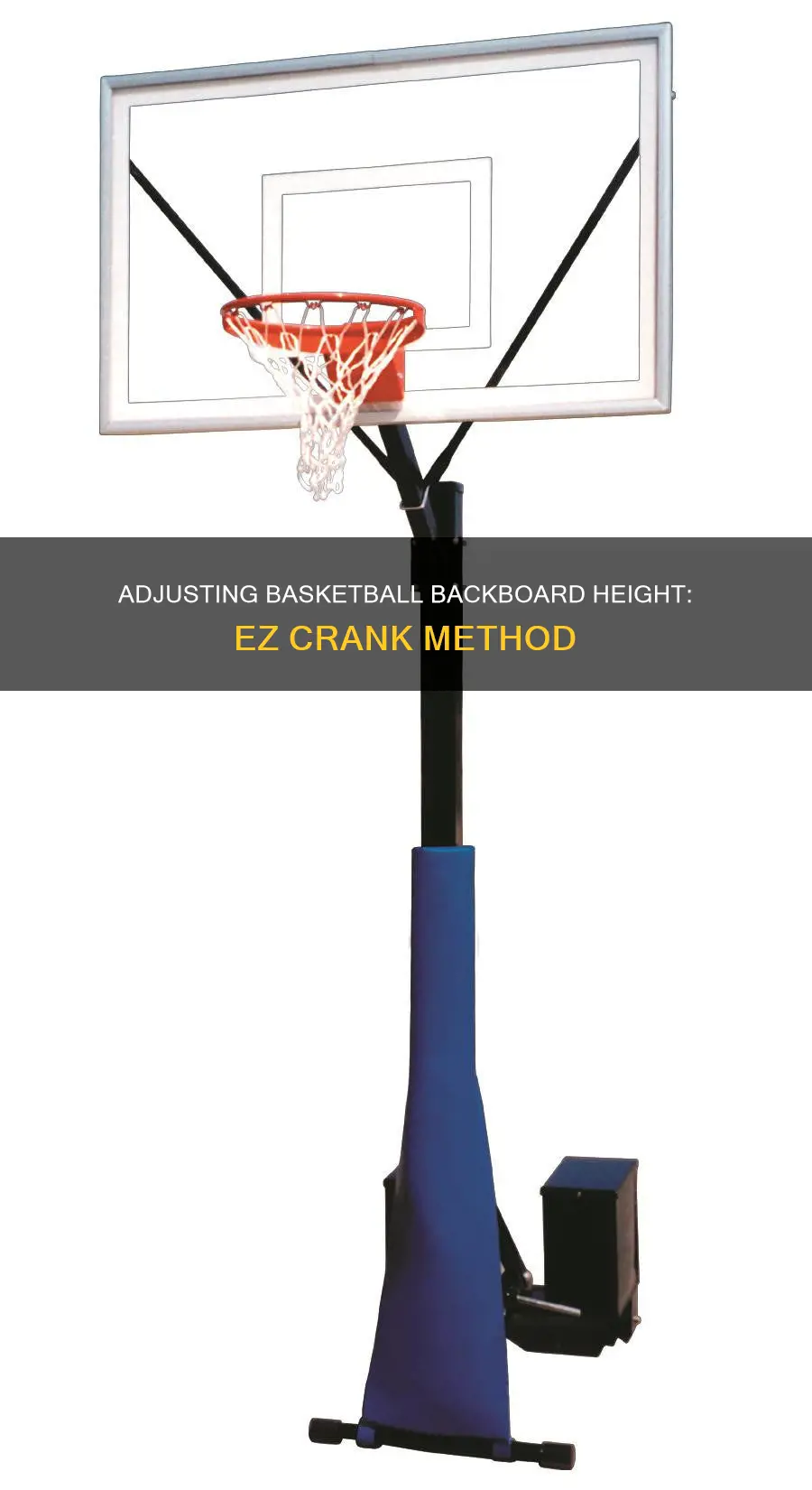 how to adjust basketball backboard height ez crank