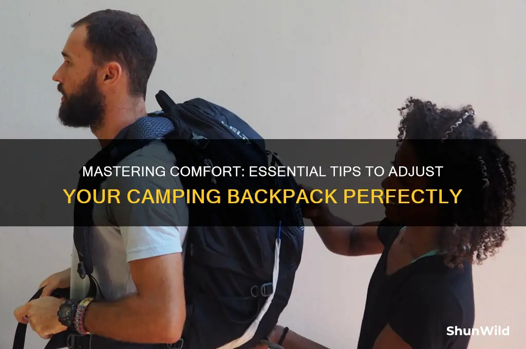 how to adjust camping backpack