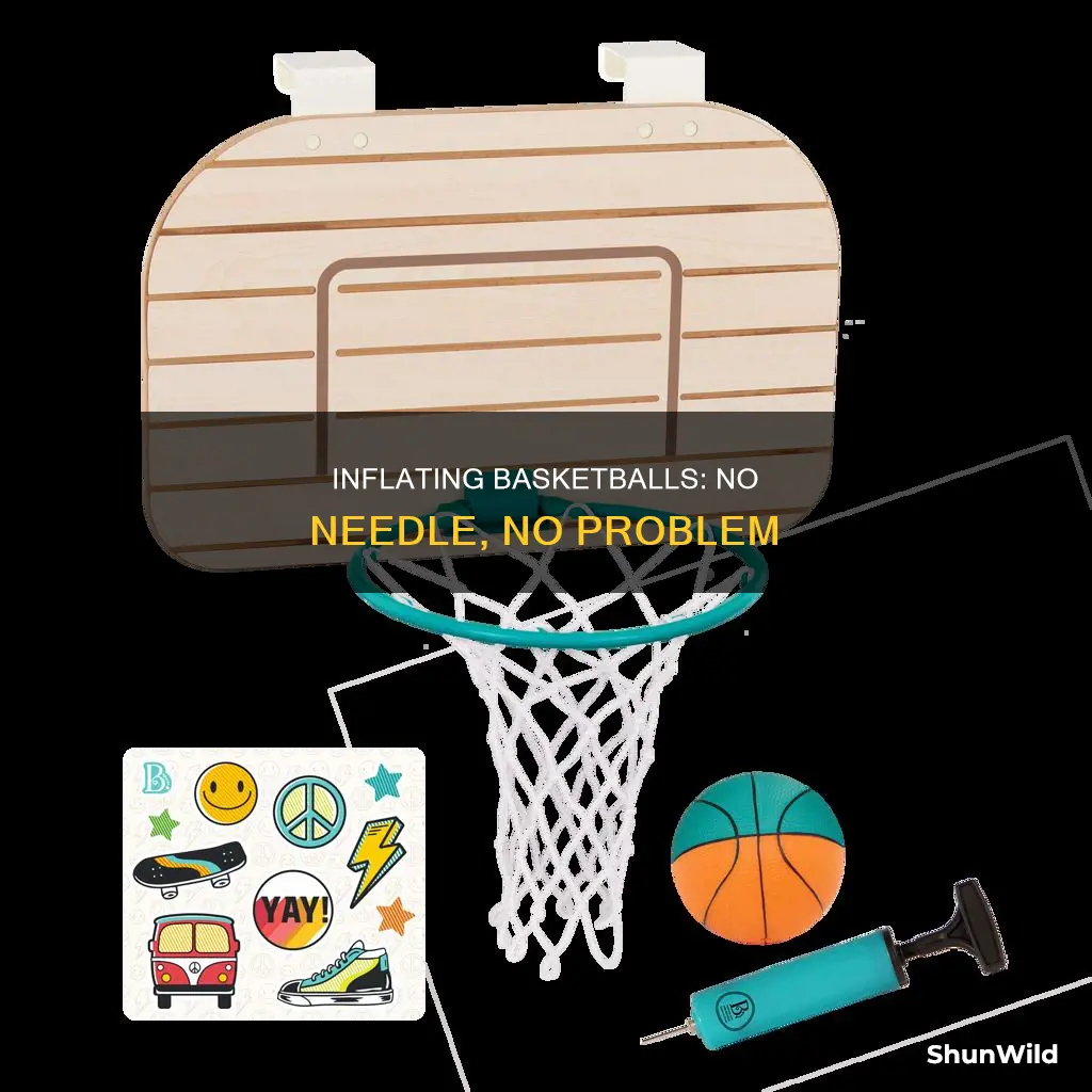how to air a basketball without a needle