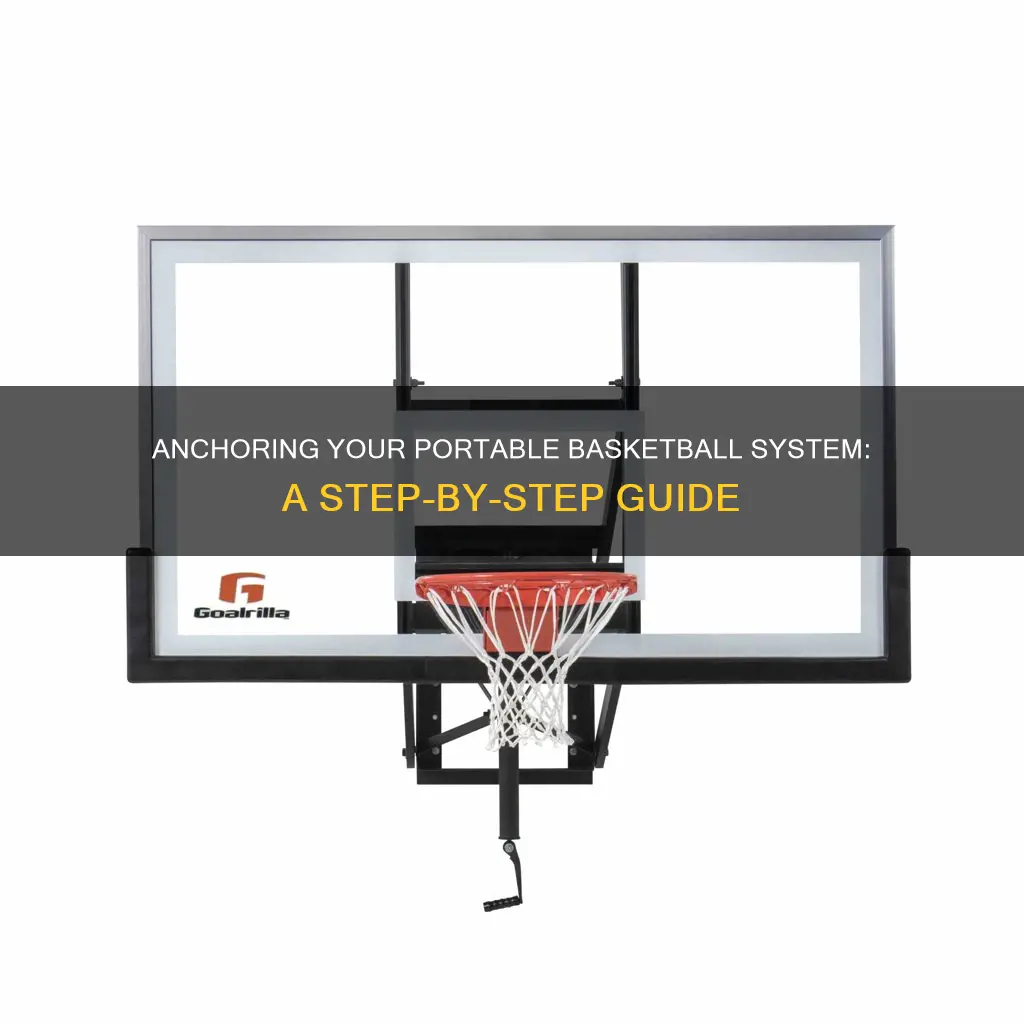 how to anchor a portable basketball system