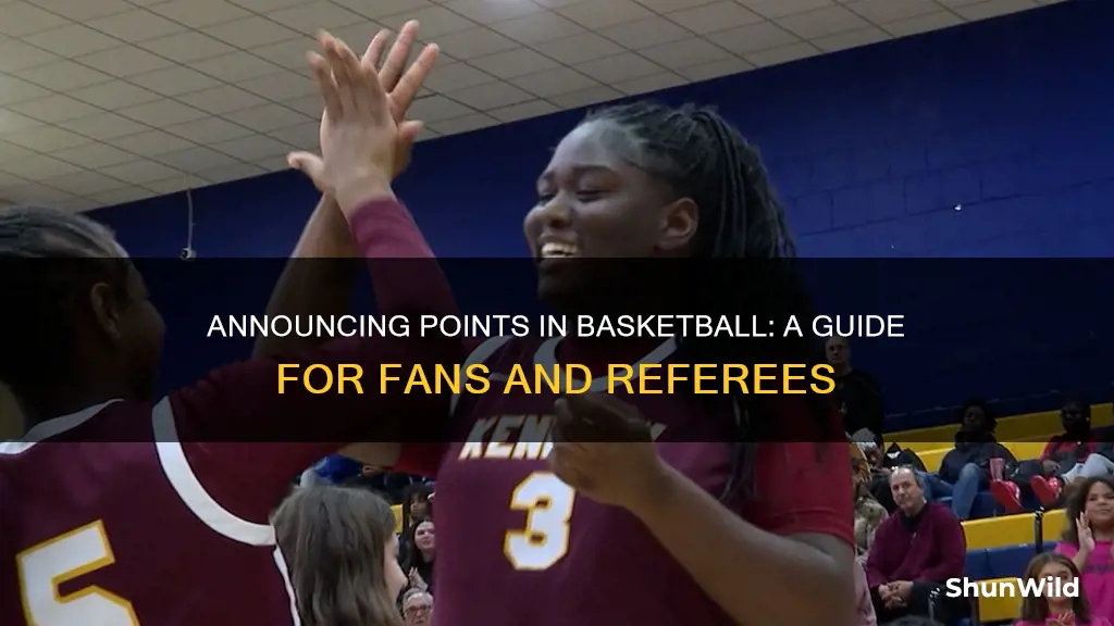 how to announce points in basketball