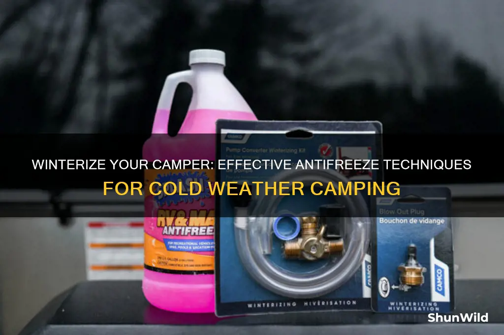 how to antifreeze a camper