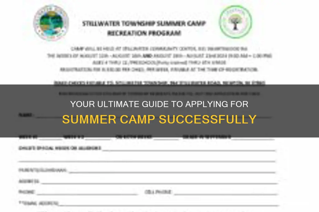 how to apply for camp