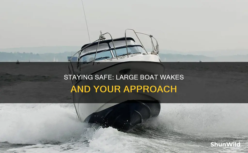 how to approach a large boat putting off wake