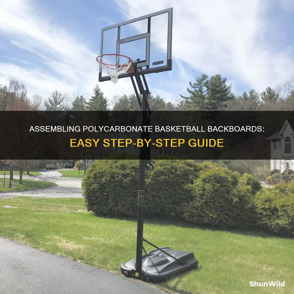 how to assemble 54 polycarbonate basketball backboard