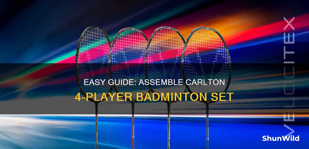 how to assemble carlton 4 player badminton set