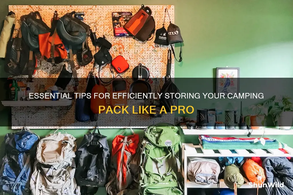how to atore camping pack