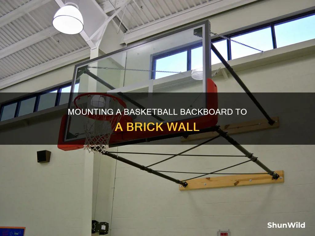 how to attach a basketball backboard to a brick wall