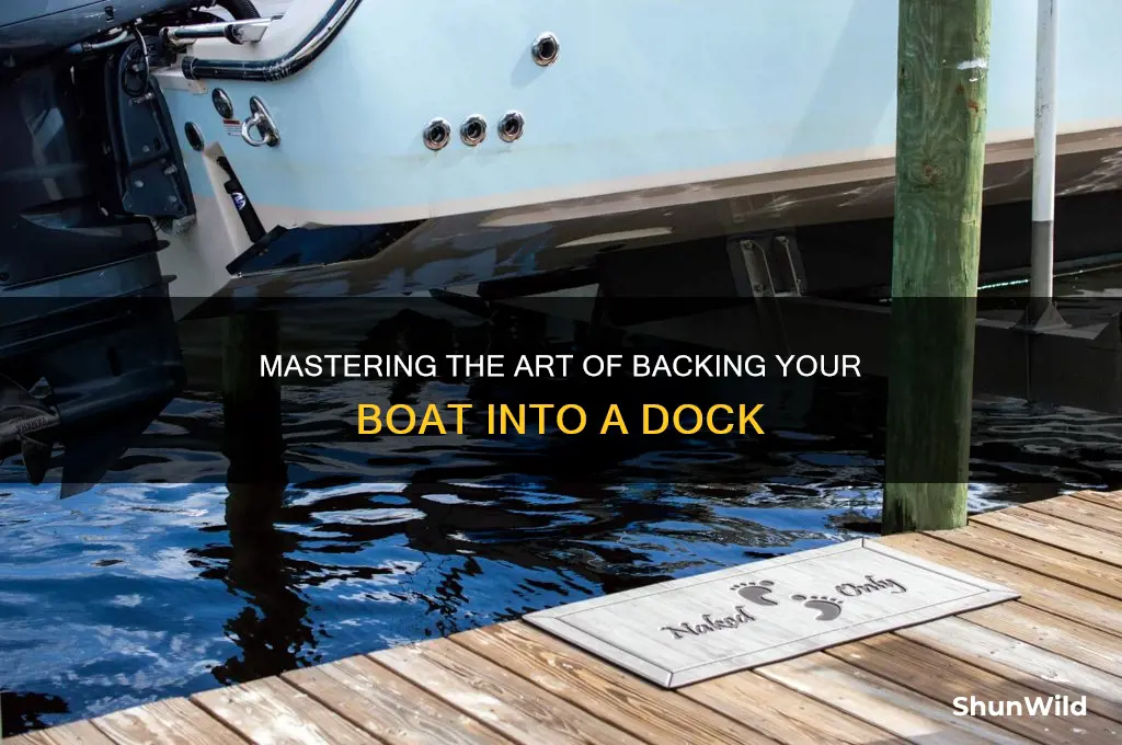 how to back a boat into a dock