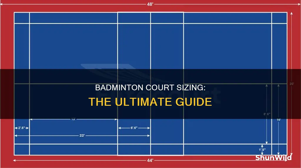 how to badminton court size
