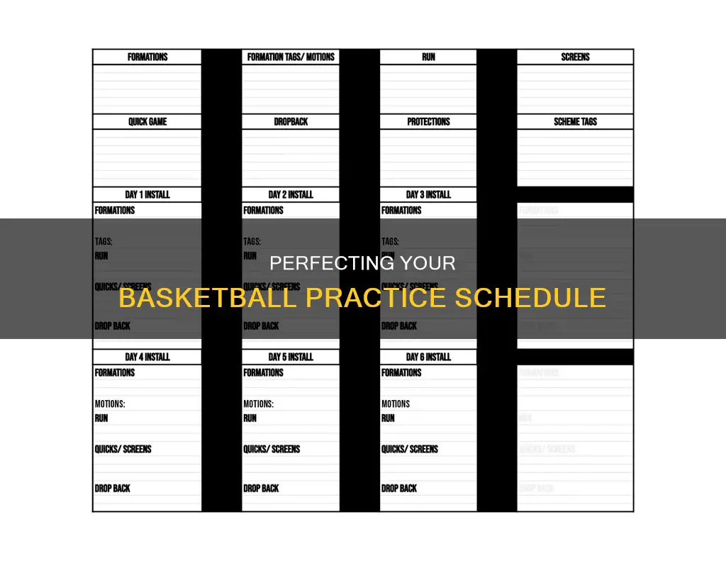 how to basketball practice schedule