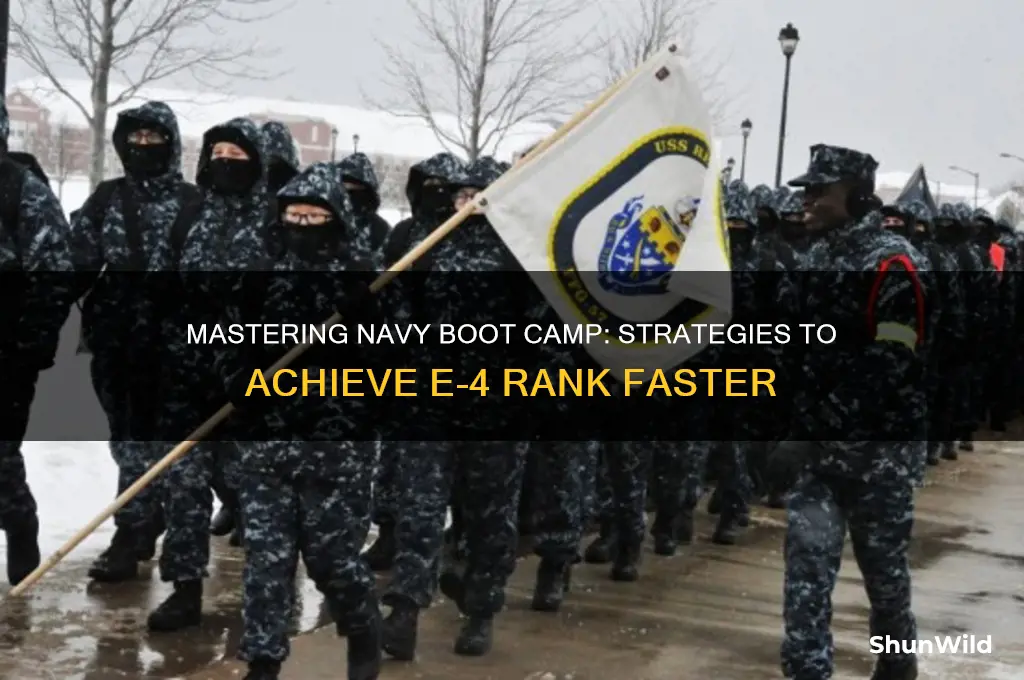 how to be e4 in navy boot camp