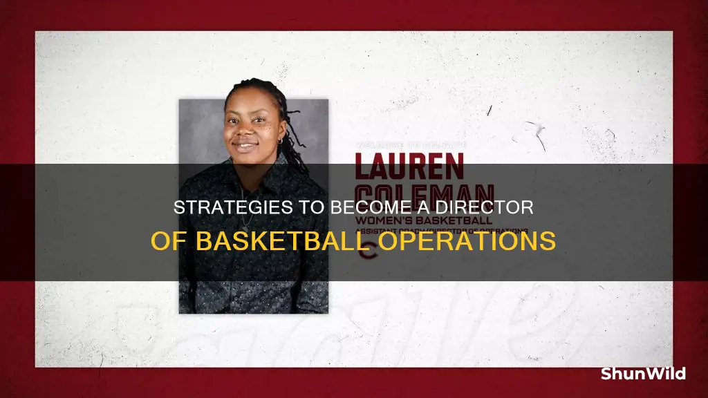 how to become a director of basketball operations