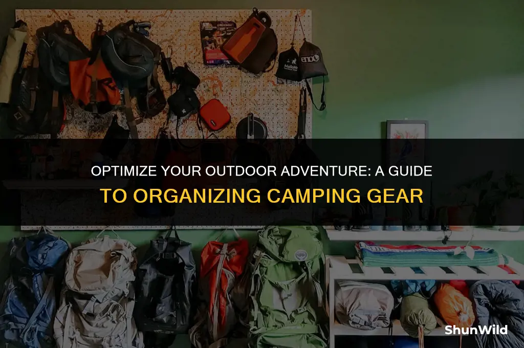 how to best organize camping gear