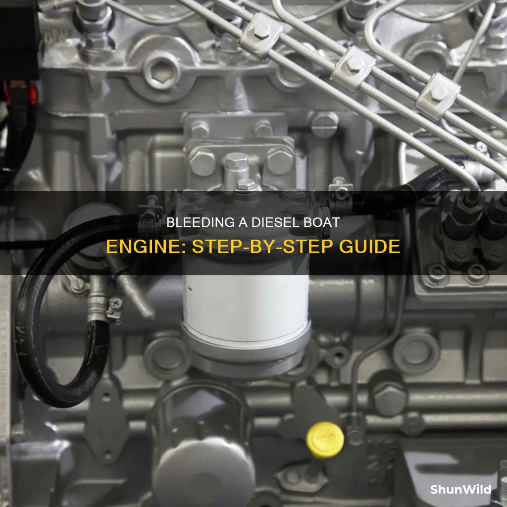 how to bleed a diesel boat engine