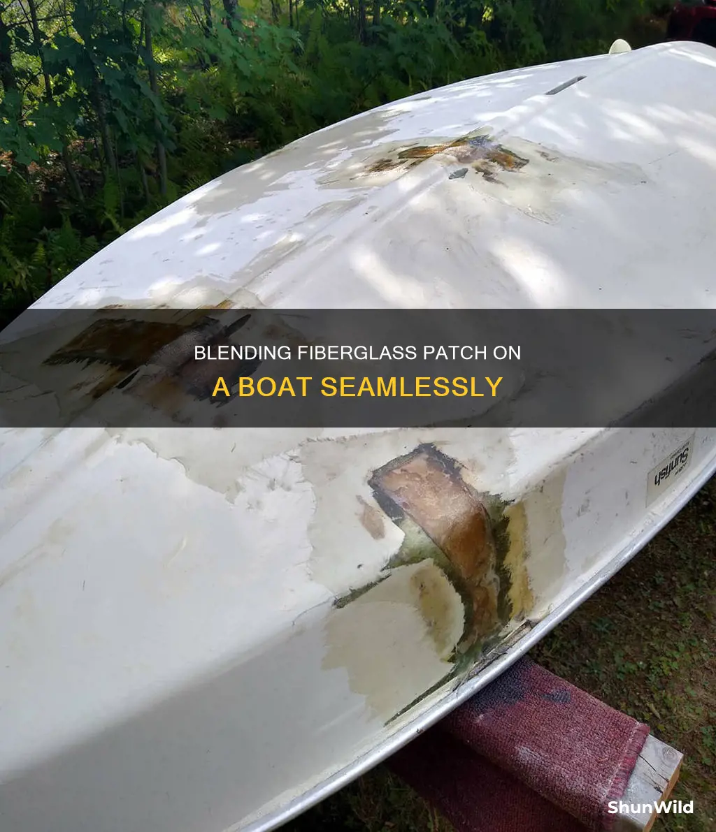how to blend in a fiberglass patch on a boat