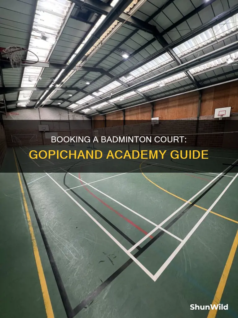 how to book badminton court in gopichand academy
