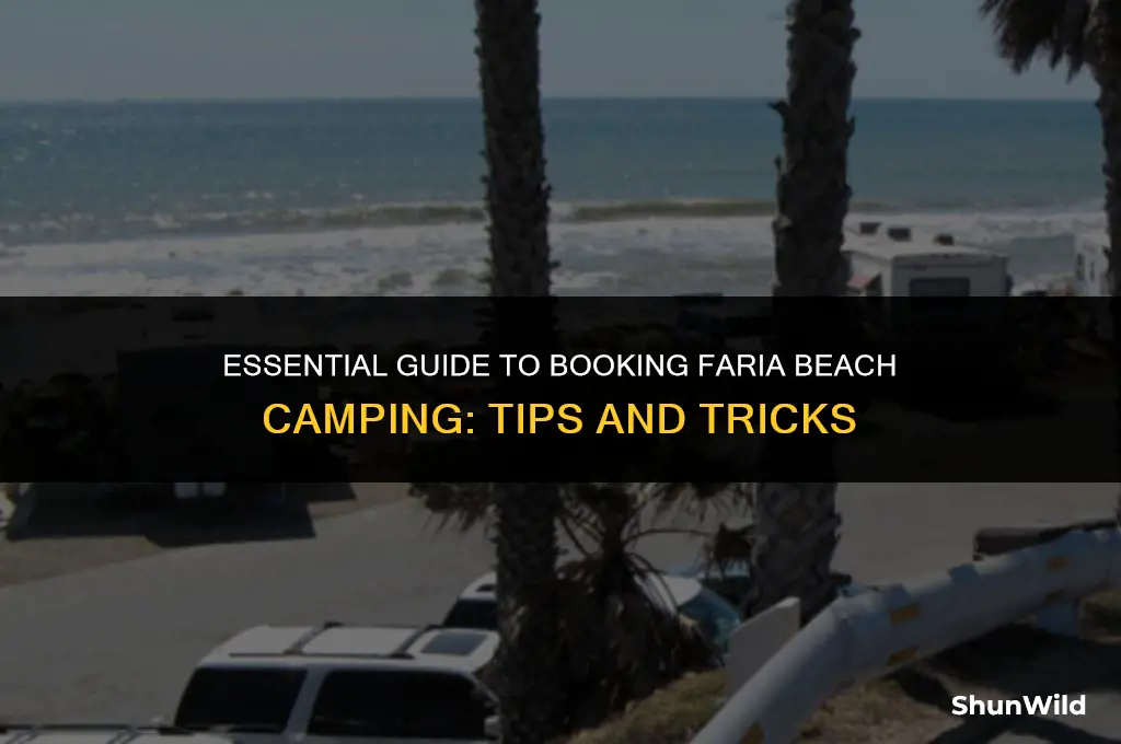 how to book faria beach camping