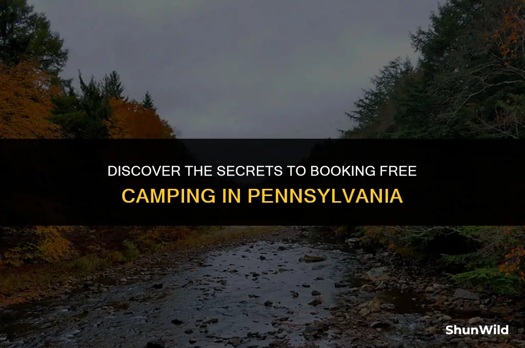 how to book free camping pa
