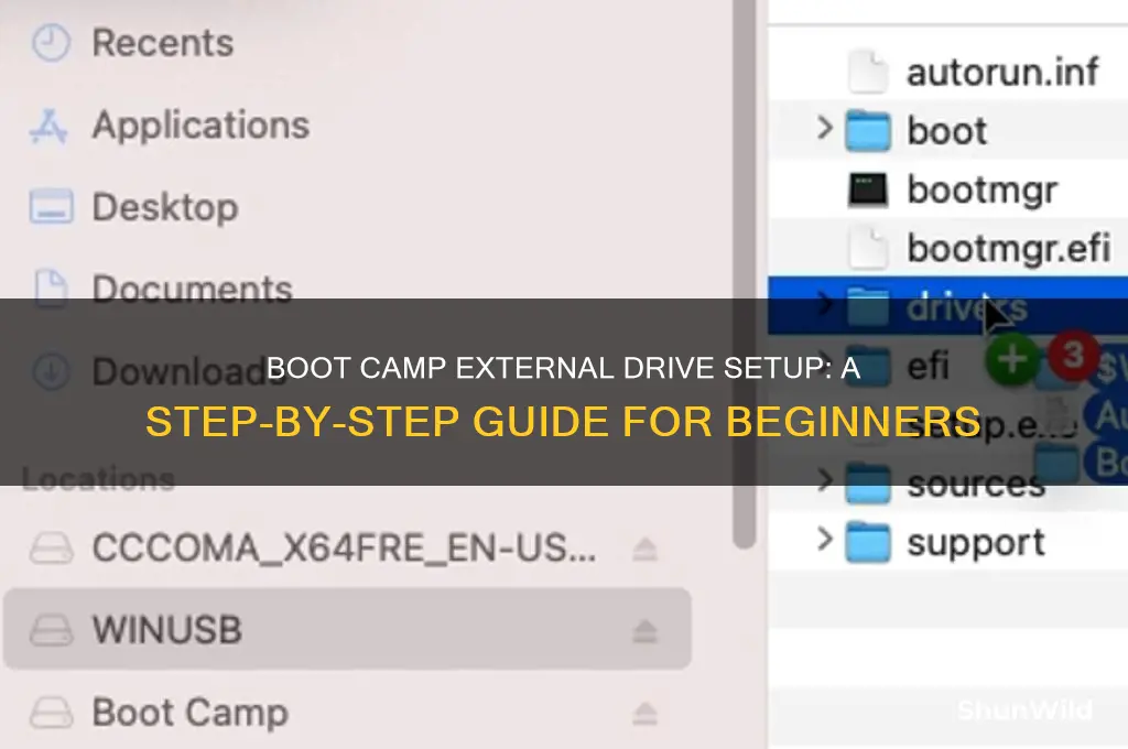 how to boot camp external drive