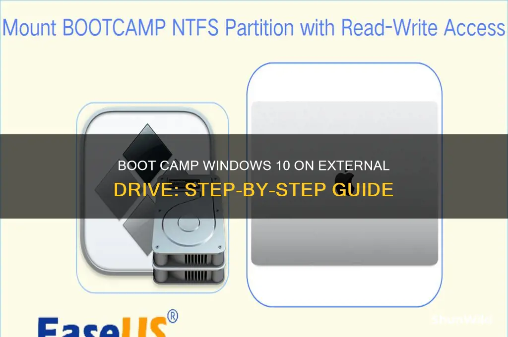 how to boot camp windows 10 to external drive